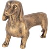 Clayre & Eef decoratief hondbeeld bruin-brons 14x4x8 cm