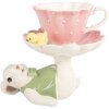 Clayre & Eef Kerstdecoratie Kaninchen in Wit en Roze, 20x14x17 cm
