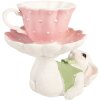 Clayre & Eef Kerstdecoratie Kaninchen in Wit en Roze, 20x14x17 cm