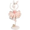 Clayre & Eef Kerstdecoratie Konijn 16x16x35 cm Wit Roze