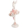 Clayre & Eef Kerstdecoratie Konijn 16x16x35 cm Wit Roze