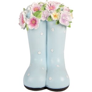 Clayre & Eef kerstdecoratie stiefel blauw-wit...
