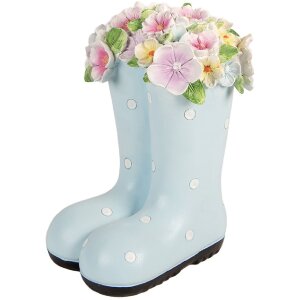 Clayre & Eef kerstdecoratie stiefel blauw-wit...