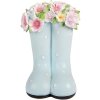 Clayre & Eef kerstdecoratie stiefel blauw-wit 20x18x26 cm