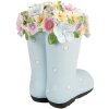 Clayre & Eef kerstdecoratie stiefel blauw-wit 20x18x26 cm