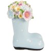 Clayre & Eef kerstdecoratie stiefel blauw-wit 20x18x26 cm