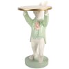 Clayre & Eef decoratieve konijnfiguur wit en groen 19x14x28 cm