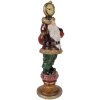 Clayre & Eef kerstman-figuur met klok rood goud 15x13x39 cm