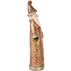Clayre & Eef kerstman-figuur rood-goud 4x3x12 cm