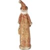 Clayre & Eef kerstman-figuur rood-goud 4x3x12 cm