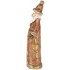 Clayre & Eef kerstman-figuur rood-goud 4x3x12 cm