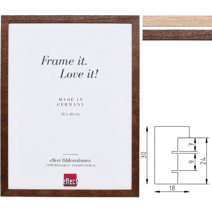 Effect Holz Spiegel Eiche Massiv moderne wandspiegel met houten rand in eikenhout of gelakt nootboom