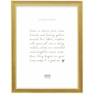 Deknudt S244 goud 30x40 cm fotolijst met gekeelde rand en houtlook