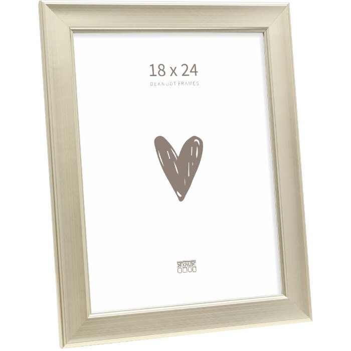 Deknudt S244 zilver 18x24 cm fotolijst met gekeilte rand en MDF-achterplaat