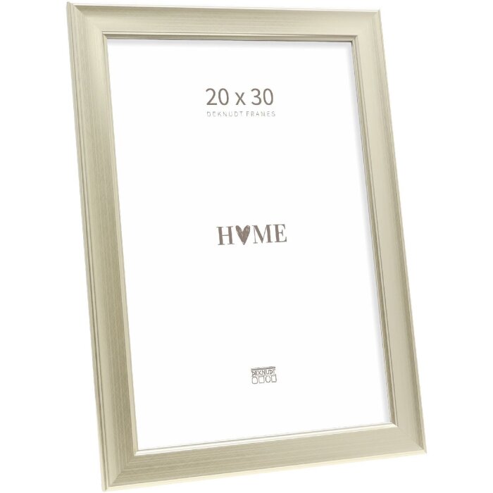 Deknudt S244 zilverkleurige fotolijst 20x30 cm met gekeelde lijst en MDF-achterwand