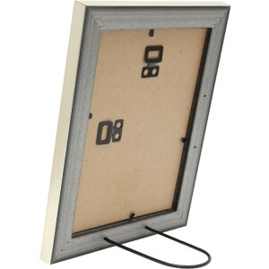 Deknudt S244 zilverkleurige fotolijst 20x30 cm met gekeelde lijst en MDF-achterwand