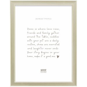 Deknudt S244 zilverkleurige fotolijst 20x30 cm met gekeelde lijst en MDF-achterwand