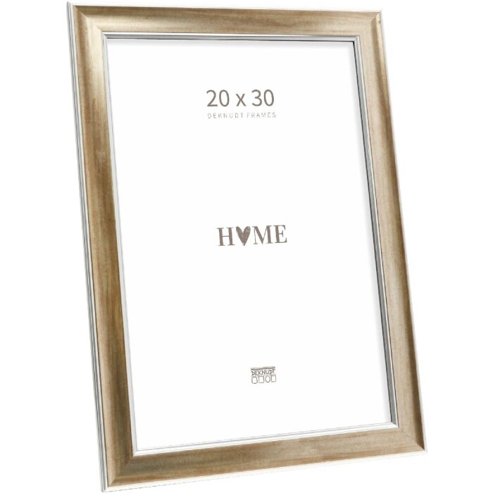 Deknudt S244 fotolijst brons 20x30 cm met gekeelde rand en MDF-achterkant