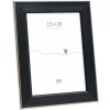 Deknudt fotolijst S244 zwart met zilveren rand 15x20 cm