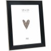 Deknudt Fotolijst S244 zwart met zilveren rand 18x24 cm
