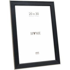 Deknudt fotolijst S244 zwart met zilveren rand 20x30 cm