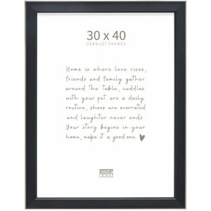 Deknudt S244 fotolijst zwart met zilveren rand 30x40 cm