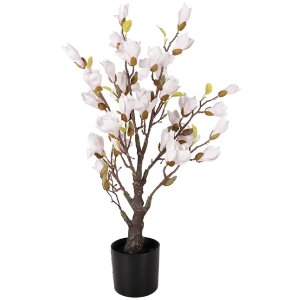Clayre & Eef magnoliënboom kerstdecoratie 75 cm roze bruin