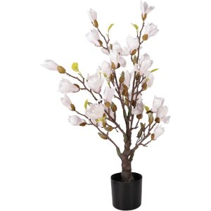 Clayre & Eef magnoliënboom kerstdecoratie 75 cm roze bruin