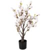 Clayre & Eef magnoliënboom kerstdecoratie 75 cm roze bruin