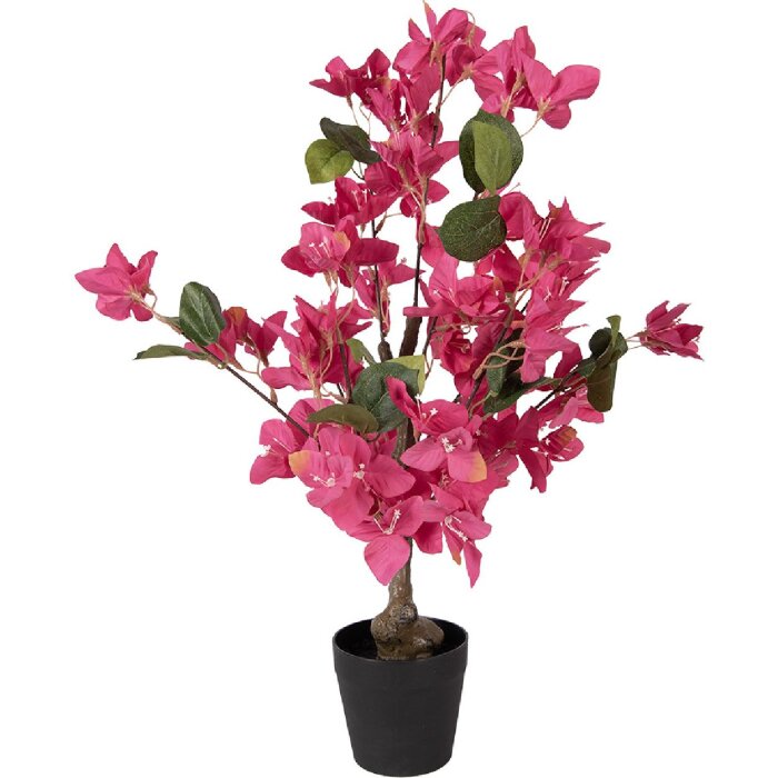 Clayre & Eef kerstdecoratie Bougainvillea-boom roze groen 25x25x60 cm