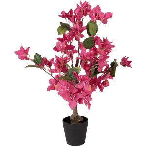 Clayre & Eef kerstdecoratie Bougainvillea-boom roze groen 25x25x60 cm