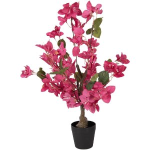 Clayre & Eef kerstdecoratie Bougainvillea-boom roze groen 25x25x60 cm