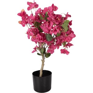 Clayre & Eef kerstdecoratie Bougainvillea-boom 90 cm roze bloemen groen blad