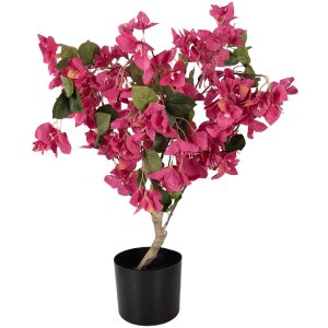 Clayre & Eef kerstdecoratie Bougainvillea-boom 90 cm roze bloemen groen blad