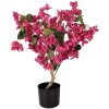 Clayre & Eef kerstdecoratie Bougainvillea-boom 90 cm roze bloemen groen blad