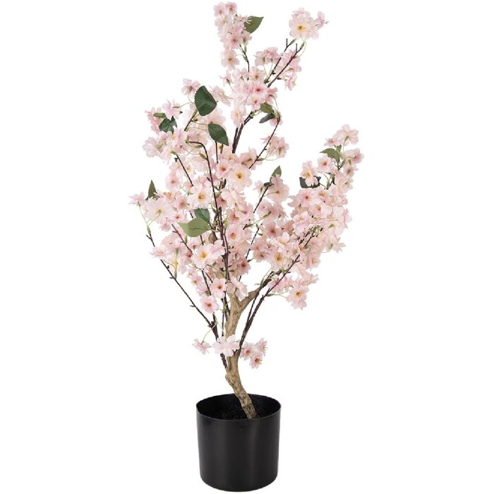 Clayre & Eef Kerstblomboom 30x30x90 cm, roze en bruin