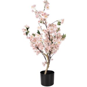 Clayre & Eef Kerstblomboom 30x30x90 cm, roze en bruin