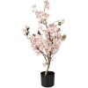 Clayre & Eef Kerstblomboom 30x30x90 cm, roze en bruin