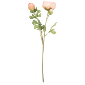 Clayre & Eef kunstbloem ranonkel oranje-groen 6x10x52 cm