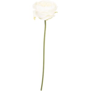 Clayre & Eef kunstbloem roos 9x9x35 cm wit-groen