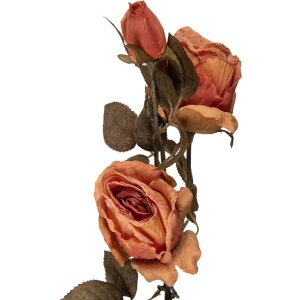 Clayre & Eef decoratieve tak met bloemen oranje groen 12x12x70 cm