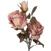Clayre & Eef kerstdecoratie tak met bloemen roze groen 12x12x70 cm