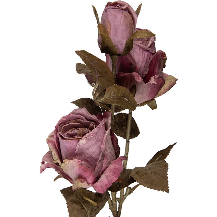 Clayre & Eef Kerstdecoratie Tak met Bloemen Paars-Groen 12x12x70 cm