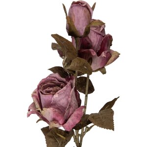 Clayre & Eef Kerstdecoratie Tak met Bloemen Paars-Groen 12x12x70 cm