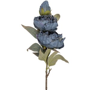 Clayre & Eef kerstdecoratie tak met bloemen blauw-groen 16x16x72 cm