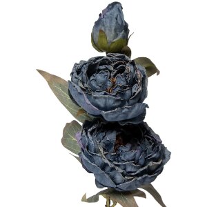 Clayre & Eef kerstdecoratie tak met bloemen blauw-groen 16x16x72 cm