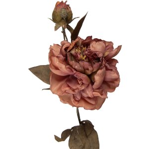 Clayre & Eef decoratief bloemtakje roze groen 14x17x73 cm