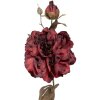 Clayre & Eef kerstdecoratie tak met bloemen 14x17x73 cm, rood en groen