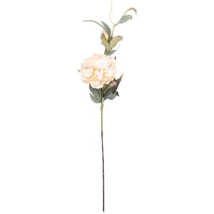 Clayre & Eef kerstdecoratie tak met bloemen beige en groen 14x14x78 cm