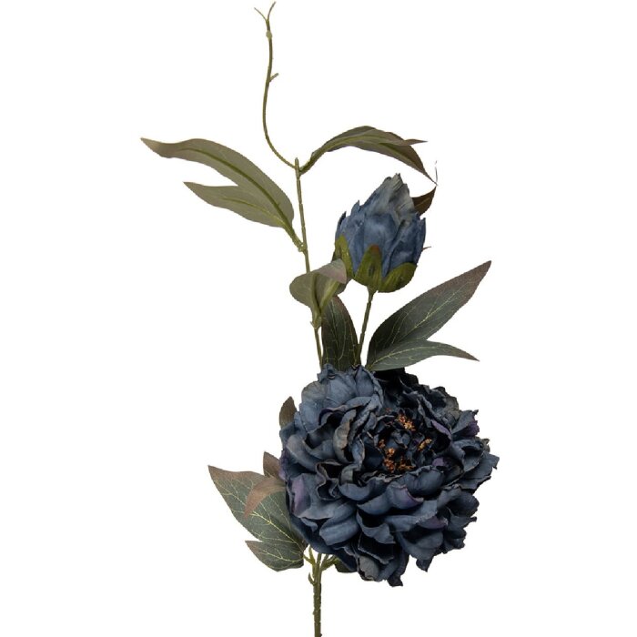 Clayre & Eef kerstdecoratie tak met bloemen blauw-groen 14x14x78 cm